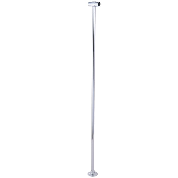 Shower Curtain Rail Support, Polished Chrome